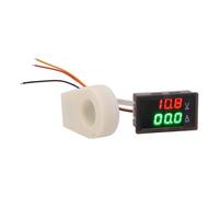 EasyByMall Hall Voltmeter, Ammeter, Dual Digital Display, DC 0-300V, 50A-400A Range, Hall Effect Sensor for Battery Monitoring