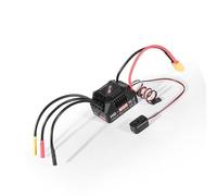 EasyByMall HG-80A 80A Brushless ESC Waterproof for 1/10 RC Car, External Programming Port, Adjustable Brake & Acceleration, Low Voltage Cut-off, Compatible with 2-4S Lipo Battery