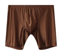 EasyByMall High Elastic Men's Underwear Stretch Satin Boxers | Quick-dry ice silk fabric, satin-like smooth touch, moisture wicking, ideal for hot weather