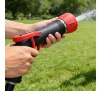 EasyByMall High Pressure Zinc Fire Nozzle, Efficient Direct-Flow Water Sprayer for Standard Fire Hoses, Metal Construction for Firefighting Operations