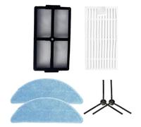 EasyByMall iLife V9/V9 Pro/G9 Robot Vacuum Replacement Kit: Side Brushes, HEPA Filter & Microfiber Mop Cloths (1 Set)