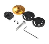 EasyByMall Innovative Aluminum Alloy Bike Computer Holder Designed for Quick Installation on Handlebar Supporting Various Brands (Gold)