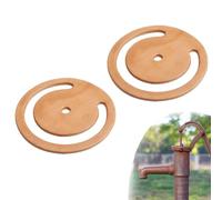 EasyByMall Leather Lower Valve Replacement for Pitcher Spout Pump, Cowhide Leather Sealing Gasket, 2-Pack, Brown