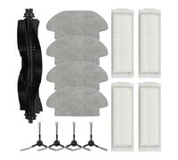 EasyByMall Main Brush, Side Brushes, Filters & Mop Cloths Replacement Set for Everybot 3i, Kärcher RCV 3, Haier PROBOT DTX Robot Vacuum Cleaner