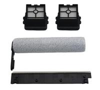 EasyByMall Main Roller Brush and Filter Set with Wiper Strip for Ultenic AC1 and Elite Wet Dry Vacuum Cleaners