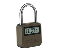 EasyByMall Metal Timer Lock with LCD Display, 99-Hour Electronic Time Padlock, Automatic Unlocking Smart Lock for Outdoor Use