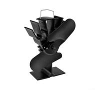 EasyByMall Metal Wood Stove Fan 22cm Heat Circulator | Thermoelectric module, silent under 25dB, no electricity needed, metal body, 22cm size