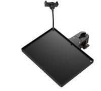 EasyByMall Microphone Stand Tray, Multifunction Sound Card Bracket Mobile Phone Clip Holder, Black, Functional, Plastic, For Stage, Live Streaming, Recording