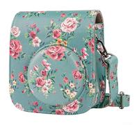EasyByMall Mini 12 Compatible Protective Bag for Instant Cameras Design Ensures Long Lasting Use (The Green Flowers)