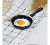 EasyByMall Mini Cast Iron Frypan, 9.8x4.7x1 In, Non-Stick, Smoke-Free, Versatile, Compact & Portable, Cast Iron Construction, For Frying Eggs, Stir-Frying, Making Egg Dumplings
