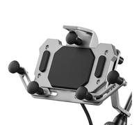 EasyByMall Mobile Phone Holder, Shock-absorbing Mobile Phone Holder 720° Rotation For Motorcycles Electric Vehicles Bikes(wireless charging)