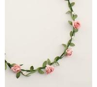 EasyByMall Multi Color Flower Crown Hair Accessory Perfect for Festive Events and For Parties (Light pink - 4)