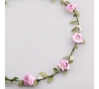 EasyByMall Multi Color Flower Crown Hair Accessory Perfect for Festive Events and For Parties (White - 3)