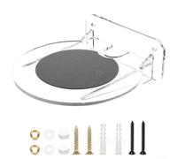 EasyByMall Multifunctional Acrylic Speaker Stand for HomePod Wall Mount Design for Various Environments (Transparent)