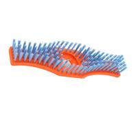 EasyByMall Nylon Lawn Mower Brush Road Cleaning Brush for Outdoor Pavement with Adapter, Bristles for Driveways Walkways Patios, Orange