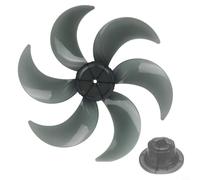 EasyByMall Plastic 6-Blade Fan Part for 16 Inch Pedestal Fans | Six- design, reduced noise operation, fits 16-inch stands, thick plastic build, grey color finish