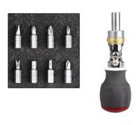 EasyByMall Precision Screwdriver Set 40Pcs Ratchet Handle CR-V Steel(B) | 40-piece set, ratchet handle, adjustable angle, CR-V steel bits, tight space access