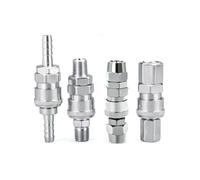 EasyByMall Quick Release Air Line Hose Fitting Coupler Connector Set, Heat Treated Steel Compressor Fittings with Spring Loaded Lock for SH SF SM Series