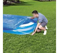 EasyByMall Rectangular Swimming Pool Cover, Heavy-Duty 240GSM PE Material with UV Protection, All-Weather Heat Retention & Safety Design for Outdoor Pools
