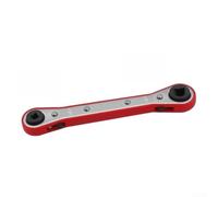 EasyByMall Refrigeration Ratchet Wrench 4-in-1 HVAC for Service Tool for AC Valve Stems - Heavy Duty Steel Square Socket 3/16 to 3/8 Inch(A)