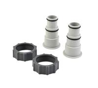 EasyByMall Replacement Hose Adapter A with Collar for Threaded Connection, Compatible with Intex Pool Filter Pumps 4000/2500/1500 GPH and Salt Systems, Pair