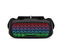 EasyByMall RGB Wireless Controller Keyboard ForPS5 And ForPS5 Pro, Built-in Speaker & 3.5mm Audio Jack For Game Chat And Live Messaging(Black)