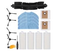 EasyByMall Robot Vacuum Replacement Parts Kit Compatible with Tapo RV30 Max Plus, RV30 Max, RVV20 Max Plus, RV20 Max - Includes Main Roller Brush, Side Brushes, Filters, Mop Pads & Dust Bags