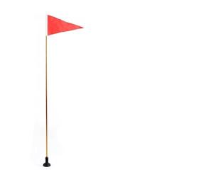 EasyByMall Safety Flag Base Kit with Rail Mount, 47" Aluminum Alloy Flagpole and Red Nylon Banner for Kayak, Canoe, Boat, Dinghy, Yacht DIY Marine Accessories