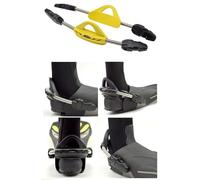 EasyByMall Scuba Diving Spring Fin Straps, 304 Stainless Steel Non-Slip Replacement Laces with EPDM, Compatible with Most Mares Fins, 2-Pack