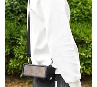 EasyByMall Silicone Cover Case with Shoulder Strap for Marshall Emberton III Speaker, Protective Skin Sleeve, White and Black