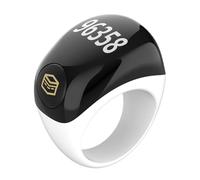 EasyByMall Smart Tasbih Ring with Digital Counter, IP68 Waterproof Zikr Tracker, 5 Daily Prayer Reminders, LED Display, USB-C Charge, Adjustable Fit for Spiritual Practice