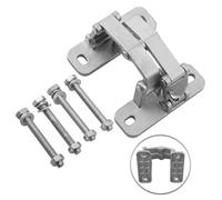 EasyByMall Stainless Steel Hinge, 180 Degree Door Hinge, Heavy Duty for Stone Fire Doors, Thick Material Support, Silver