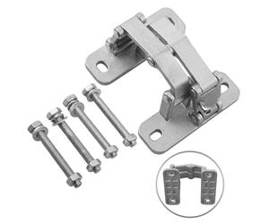 EasyByMall Stainless Steel Hinge, 180 Degree Door Hinge, Heavy Duty for Stone Fire Doors, Thick Material Support, Silver