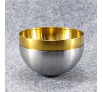 EasyByMall Stainless Steel Mixing Bowl 304 Double Walled Insulated Salad Soup Rice Serving Dish for Kitchen Baby Adult