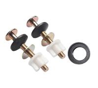 EasyByMall Toilet Cistern Seal Pan with Bolts and Nuts, Conical Rubber Washer for Close Coupled Toilet Repair, Silver