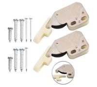 EasyByMall Touch Latch Automatic Spring Push Catch Lock for Cabinet and Cupboard Doors - Cold Rolled Steel with Nylon Roller, 2-Set