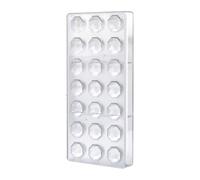 EasyByMall Transparent Polycarbonate Chocolate Mold for Candy Making, Non-Stick Hard Plastic Mould with Smooth Finish for Home Bakery and Professional Use