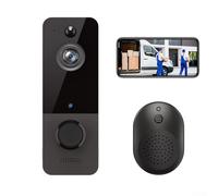 EasyByMall Video Doorbell Camera 720P with USB Chime, PIR Motion Detection, and Waterproof Design for All Weather Use