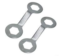 EasyByMall Washer Spanner Wrench Set 2 Pack Heavy Duty Hexagon Socket Key 36mm 38mm Thickened Steel for Appliance Maintenance Confined Spaces