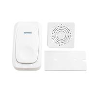 EasyByMall Wireless Doorbell with Self-Generated Power, 150M Range, 60 Chimes & 5 Volume Levels, ABS Construction - for Home, Office, Villa