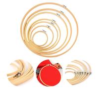 EasyByMall Wooden Embroidery Hoops Set for Cross Stitch and Needlework, Smooth Frames in Multiple Sizes for DIY Crafts and Home Decoration
