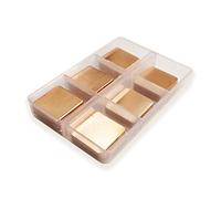 Easycargo 40pcs 6 Sizes 20mm Copper Pad Shim Thermal Assortment Kit, Pure Copper Heatsink C1100, Low Profile Thermal Plate Cooler for Cooling CPU GPU VGA RAM VRM VRAM PS5 SSD NVMe M.2 2280 2242 2230