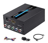 EASYCEL Aluminum 1080P HDMI to YPbPr/5RCA Scaler Converter, Support 480i 576i Component Output