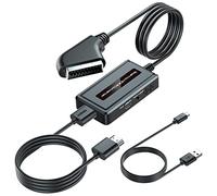 EASYCEL Male SCART to HDMI Converter with HDMI Cable, SCART Cable Integrated for DVD/STB/Sky, Supports 720P/1080P HDMI Output Switch