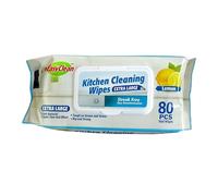 Easyclean Biodegradable Cleaning Wipes 1 pack(80 counts) Antibacterial Disinfectant Wipe Kills 99.9% Bacteria & Viruses, Summer Fruits Scent Use Convenient for Home,Hygiene Essentials Multi-Surface