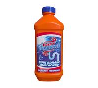 EasyClean Sink & Drain Unblocker - 1 Litre Powerful Pipe & Plughole Drain Cleaner Bathroom, Shower,Kitchen & Toilet Sink Unblocker Heavy Duty liquid