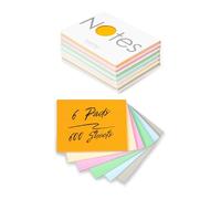 EasyCling® Electrostatic Self-Adhesive Sticky Notes, 600 Sheets, Static Sticky Notes, for All Surfaces, Movable and Sliding on Any Surface, 10 x 7.5 cm