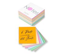 EasyCling® Electrostatic Self-Adhesive Sticky Notes, 600 Sheets, Static Sticky Notes, for All Surfaces, Movable and Sliding on Any Surface, 7.5 x 7.5 cm