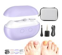 EasyClip Smart Nail Clipper, Easy Clip Electric Nail Clippers for Seniors, Thick Toenails/Extra Hard, 3 in 1 Nail Trimmer and Polishing with Light, for Limited Mobility (Purple)