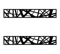 EasyComposite 2 x Composite Screen Trellis Topper - Decorative Lattice Panel for Outdoor Garden Fence - 1800mmx300mmx18mm (Laser, 2)